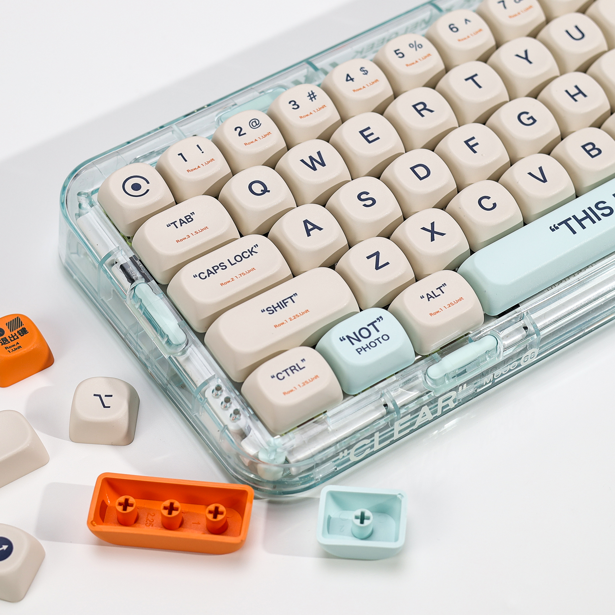 KBDiy 塑料键帽KOA机械键盘球帽PBT热升华61 68 75 87 98 100 108