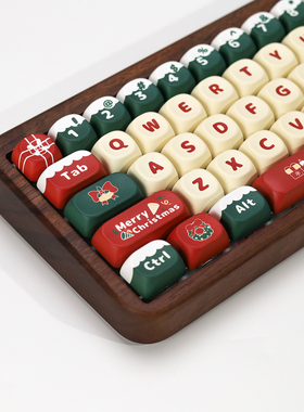 KBDiy 圣诞狂欢键帽PBT五面热升华KOA高度类MOA客制化机械键盘980