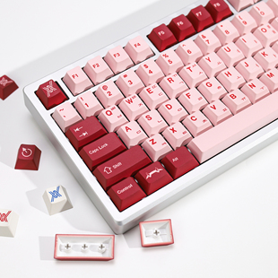 GMK Darling主题五面热升华原厂机械键盘键帽客制化粉色143键全套