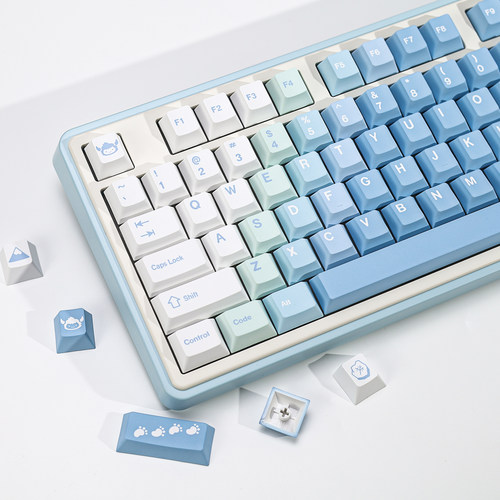 KBDiy GMK Yeeti 雪怪键帽143键大全套PBT热升华原厂高度机械键盘
