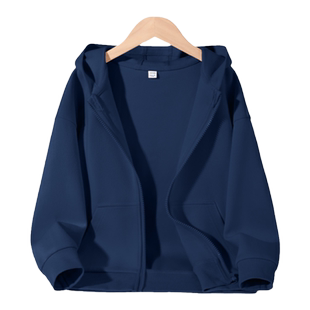 拉夏贝尔男童外套薄款春秋男大童运动连帽衫儿童春季拉链卫衣开衫