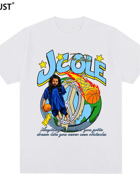 J Cole短袖T恤科尔街头篮球说唱嘻哈Hip Hop饶舌潮牌Rap美式男女