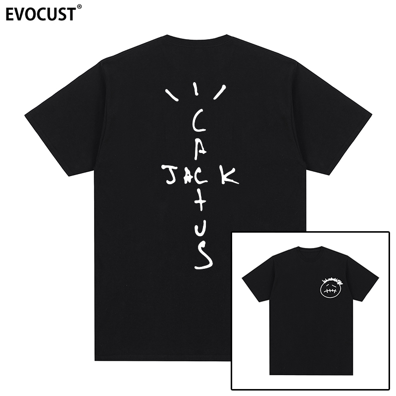 Travis Scott Jack cactus嘻哈潮牌hip hop饶舌rap短袖T恤男女