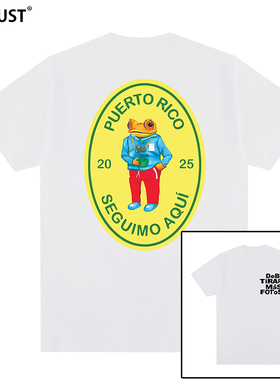 Bad Bunny坏痞兔短袖T恤欧美音乐雷鬼Trap青蛙男女复古说唱潮歌手