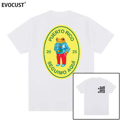 Bad Bunny坏痞兔短袖T恤欧美音乐雷鬼Trap青蛙男女复古说唱潮歌手