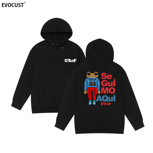 贝尼托Debi tirar mas fotos青蛙Bad Bunny嘻哈潮牌男女连帽卫衣