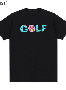 Golf Wang短袖T恤Tyler The Creator圆领嘻哈宽松复古美式棉半袖