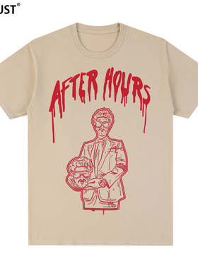 The Weeknd威肯印花T恤After Hours短袖嘻哈半袖透气喷墨Tee夏季