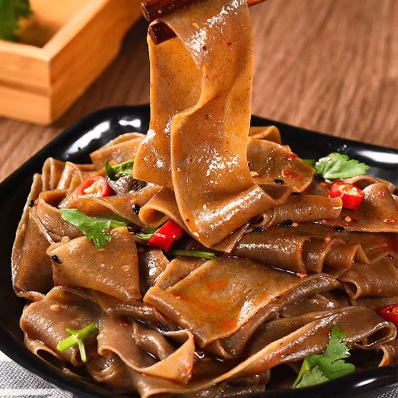 荞麦面皮免煮即食小吃粗粮红油