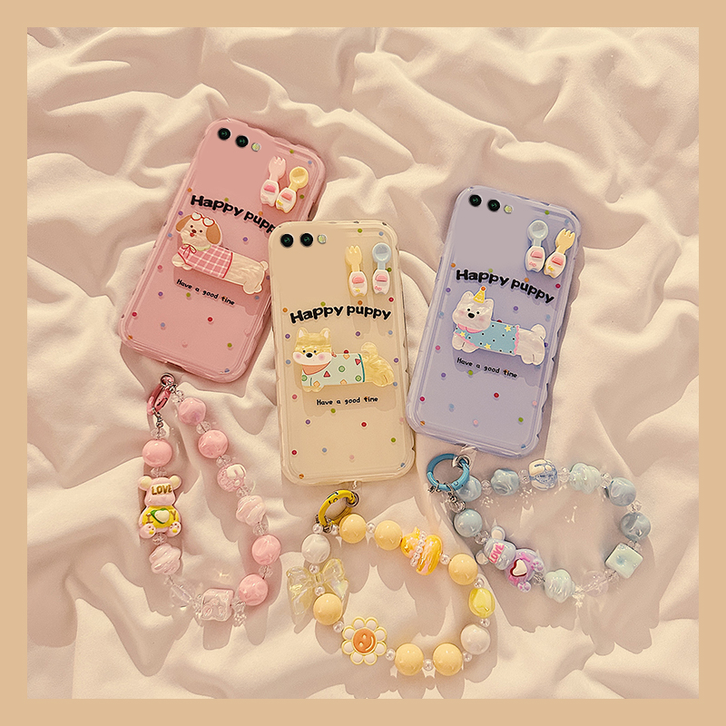 小狗餐具适用三星zfold6手机壳zflip5立体w23flip挂链3糖果色zfold2折叠屏卡通w22趣味w21硬壳galaxy少女心女