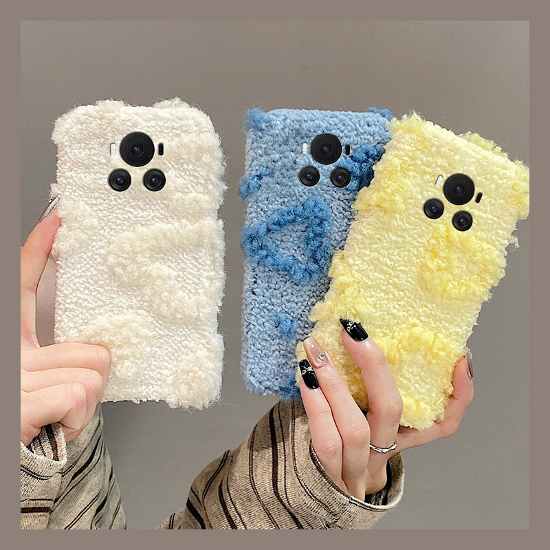 ins风满屏爱心适用华为荣耀magic7手机壳play8tpro韩系play7t毛绒6t秋冬季5t软mgaic6pro至臻版majic5/honor