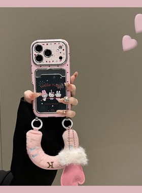 烟花凯蒂猫米菲兔适用vivos30手机壳iqooneo10美乐蒂z9turbo+卡包s19腕带s18皮纹iqneo9卡通8pro仿皮7se十z8x