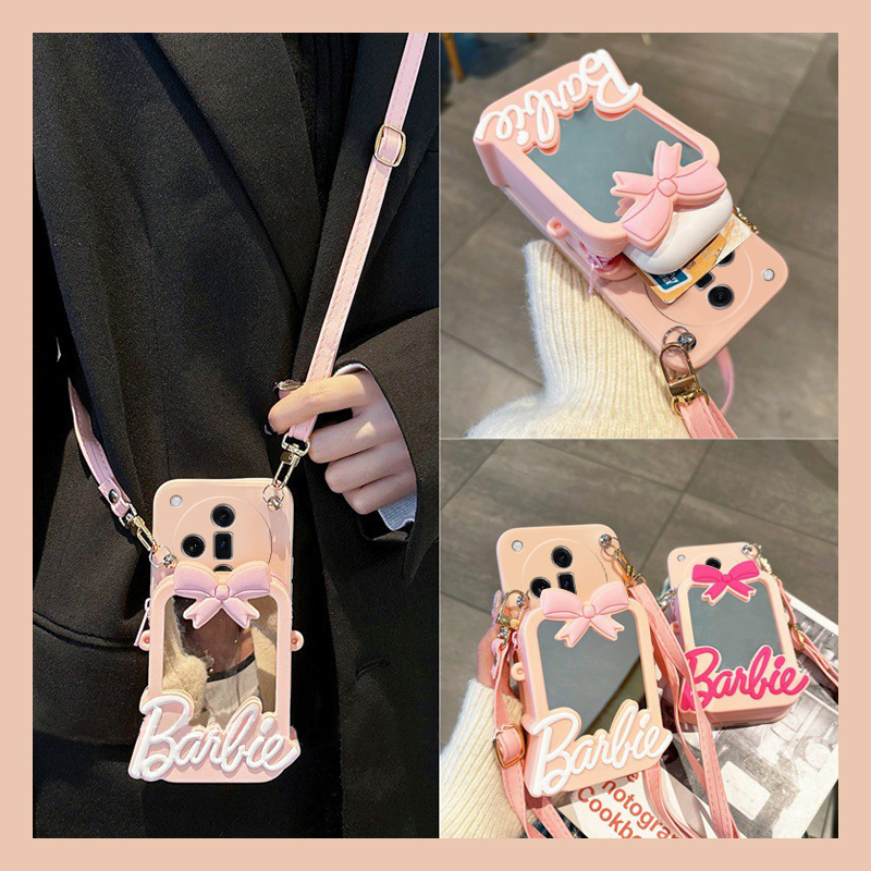 立体蝴蝶结适用oppofindx7pro手机壳findx6镜子x5镜面x3零钱包x2ultra硅胶k12软壳k11x斜挎k10可背k9k7k5oppo