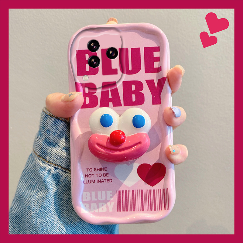 手机壳ins风英文表情带支架