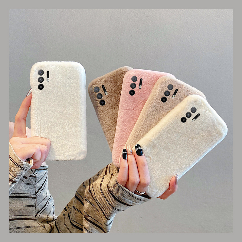 韩系纯色兔毛适用oppoa3pro手机壳a2x简约a1毛绒绒a97毛茸茸a96秋冬季a95a93a91a72a58a57a52a32a11a9a31a8a5