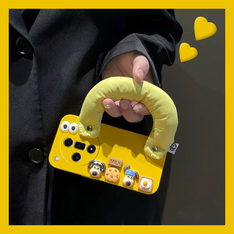 眼睛狗狗适用oppofindx7pro手机壳findx6立体x5充棉x3腕带x2ultra斜挎k12可背带k11x硅胶k10卡通k9k7k5oppo女