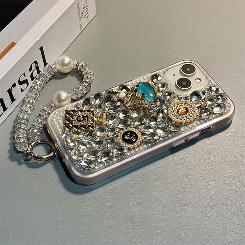 手机壳硅胶韩系满屏珍珠宝石香水