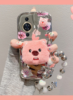 电镀露比loopy公仔适用华为nova11ultra手机壳10pro卡通9se镜面8高级感7硅胶hinova9可爱por带挂链nove超萌5g