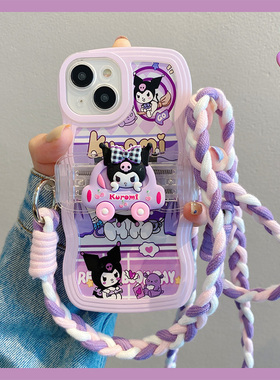 卡通库洛米适用华为nova12手机壳nove12ultra波浪边novo12pro背夹nowa可爱n0va带挂绳斜挎硅胶软壳超萌少女心