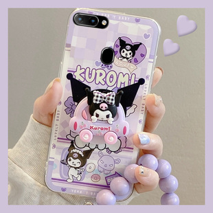 汽车库洛米适用oppor11手机壳r9s带支架r11s可爱plus卡通splus少女心硅胶oppo软壳0ppo挂链0pp0超萌趣味r11女