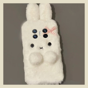 蝴蝶结米菲兔适用华为magicv3手机壳magicvs2兔子p50毛茸茸pockets秋冬季 matexs2卡通x5折叠屏x3硬壳pocket2