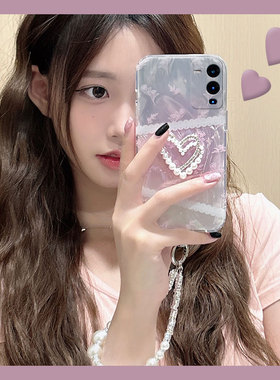 渐变碎花蕾丝适用vivos18pro手机壳s17t爱心s16e立体t1珍珠s15硅胶s12软壳s10小众s9个性s7创意s6羽纱s1/vivo