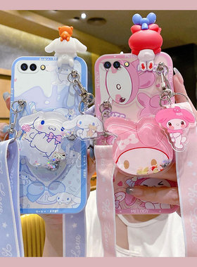 玉桂狗美乐蒂适用oppor11plus手机壳r9splus卡通r9s趴趴r11s可爱oppo斜挎m硅胶sk软壳t可背st个性0ppo创意r11