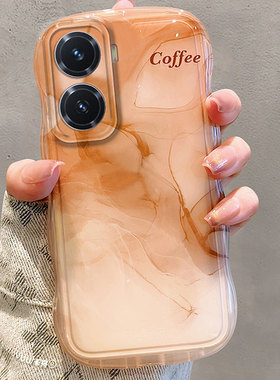 橙色晕染渐变适用vivoy100t手机壳y3简约z5i小众y5s硅胶y35y77e软壳y50韩系y76s个性y20y30y93s创意y33s/vivo