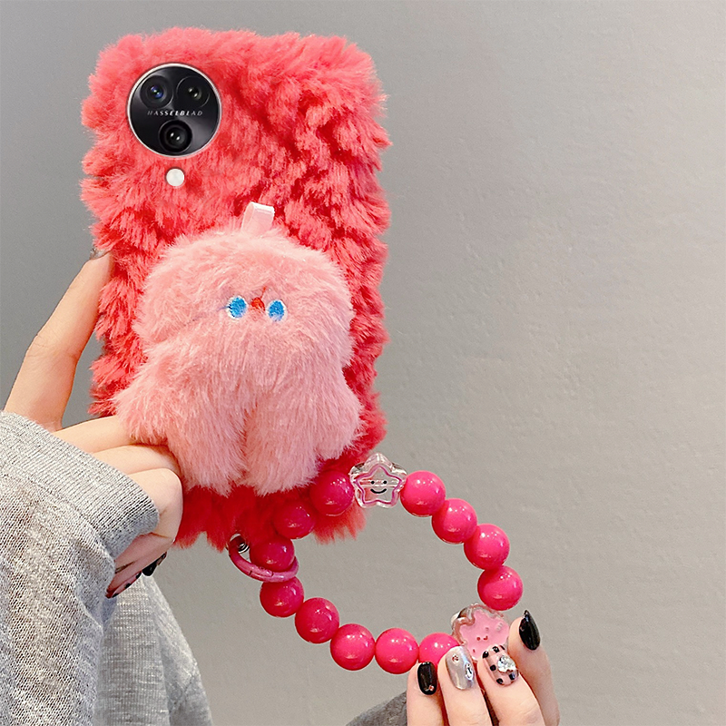 立体毛绒oppo手机壳卡通