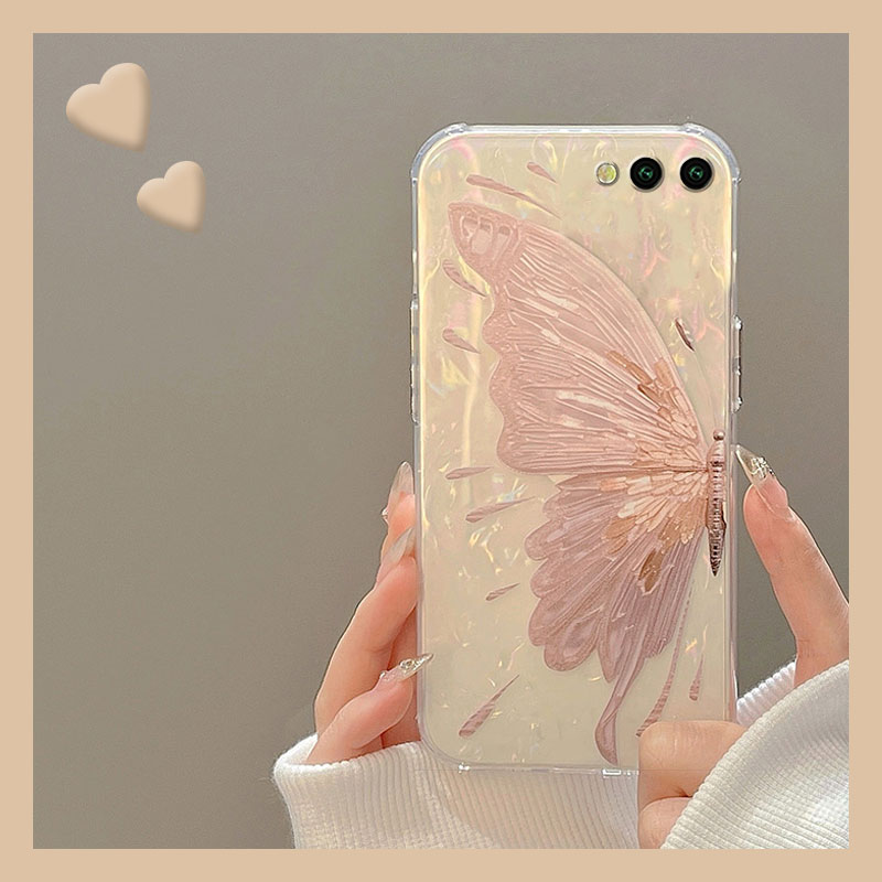 贝壳纹蝴蝶适用三星w23flip手机壳zfold5高级感3网红zflip5小清新zfold2折叠屏硬壳w22卡通w21个性galaxy创意