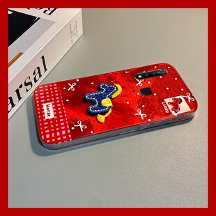 2026棋盘格刺绣小马适用vivoy9s手机壳y7s立体y5s红色y3新年u3x喜庆z6卡通z5x马年z3i硅胶z1i新款 y9s软壳vivo