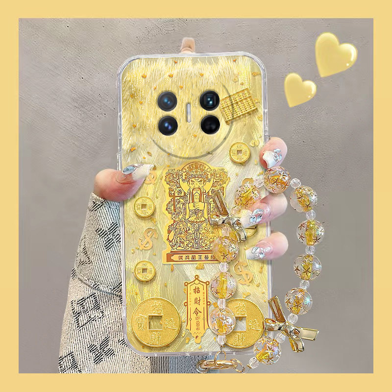 爆单符财神爷适用华为magicv3手机壳magicvs2高级感p50挂链pockets喜庆matexs2金箔x5折叠屏x3硬壳pocket2女