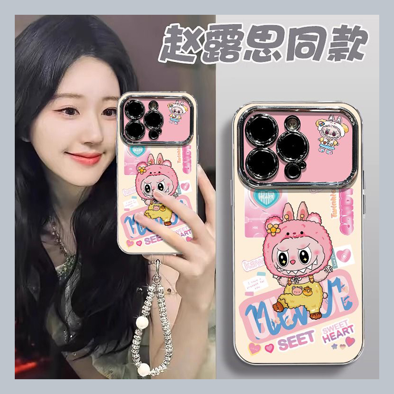 赵露思同款拉布布适用vivoy300i手机壳y200gt粉色y100t挂链y31s呆萌y77e可爱y76s硅胶y73s电镀y70软y51s/y52s