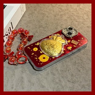 honor ins风金箔福袋适用华为荣耀magic8手机壳ngaic7pro立体6至尊版 5新年4冰川纹play9c马年9t软v40轻奢版