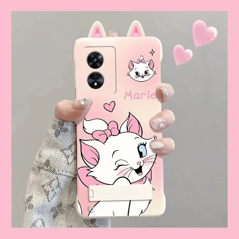 适用oppoa97手机壳a3粉色a2pro玛丽猫a1可爱r17耳朵a93s无边框a58支架a72立体a55硬壳oppo卡通a56女a11x/r15