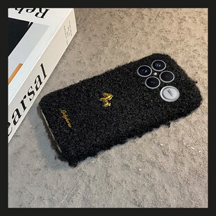 k30i k40s 12x软 k50毛绒turbo4新年3 金色英文小马适用小米红米k90promax手机壳k80立体k70pro卡通k60e至尊版