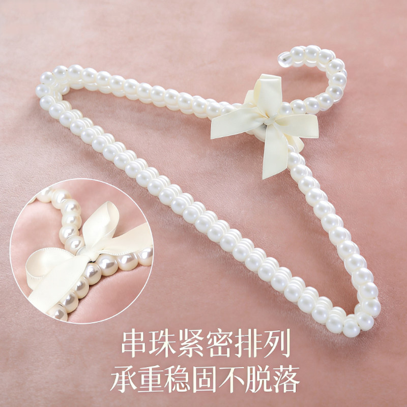 仙美款ins风珍珠衣架欧式复古蝴蝶结婚纱礼裙公主风挂衣架
