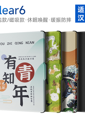 翰林阅适用汉王Clear6保护套Clear6 Pro全包保护壳磁吸款皮套Clear6 Turbo超薄防摔壳休眠唤醒