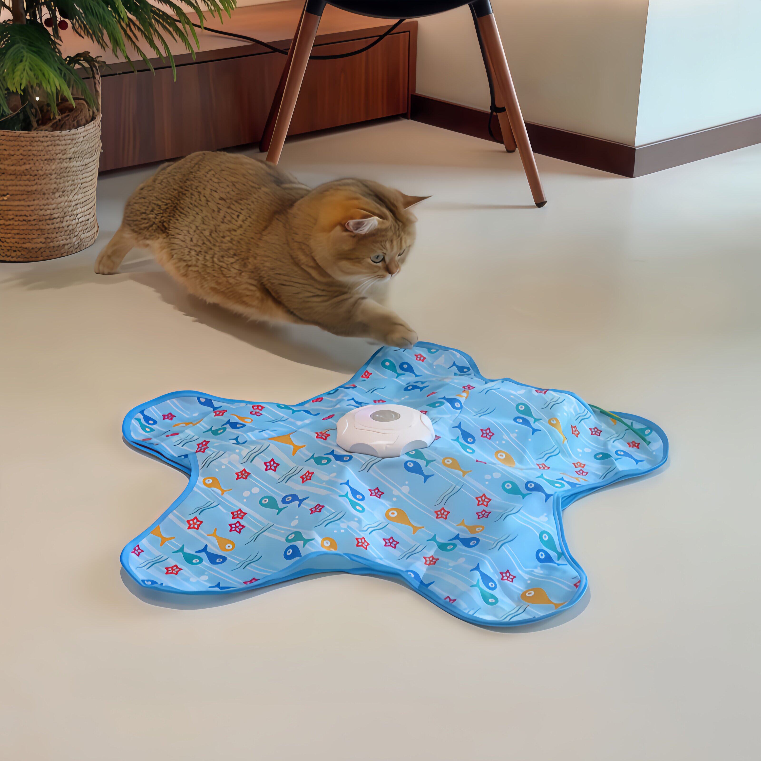 海星造型自动逗猫神器玩具自嗨解闷捕捉罩小猫电动逗猫棒玩具充电