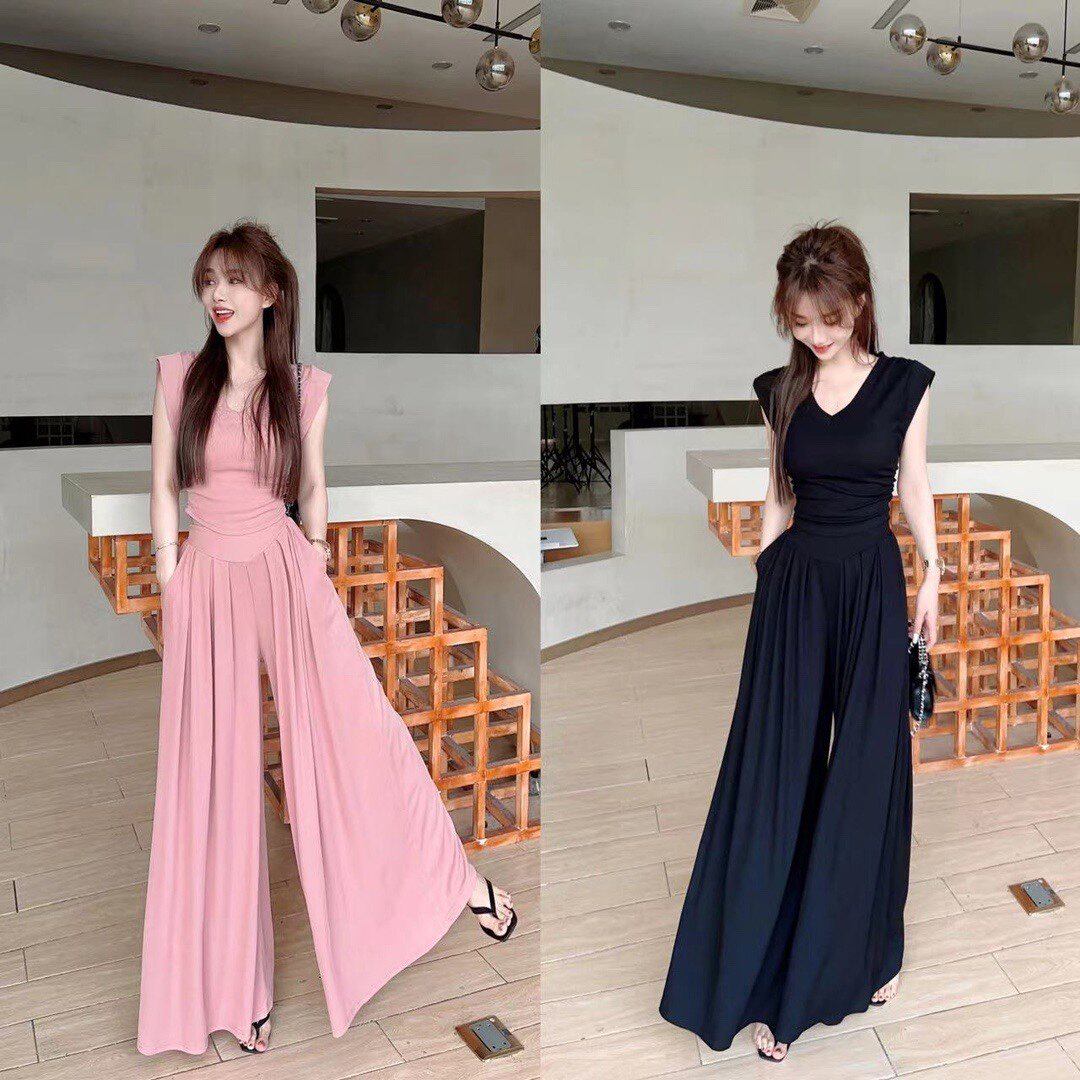 卡卡女装官方旗舰正品《氛围感天菜》飞袖T恤+裙裤两件套慵懒套装