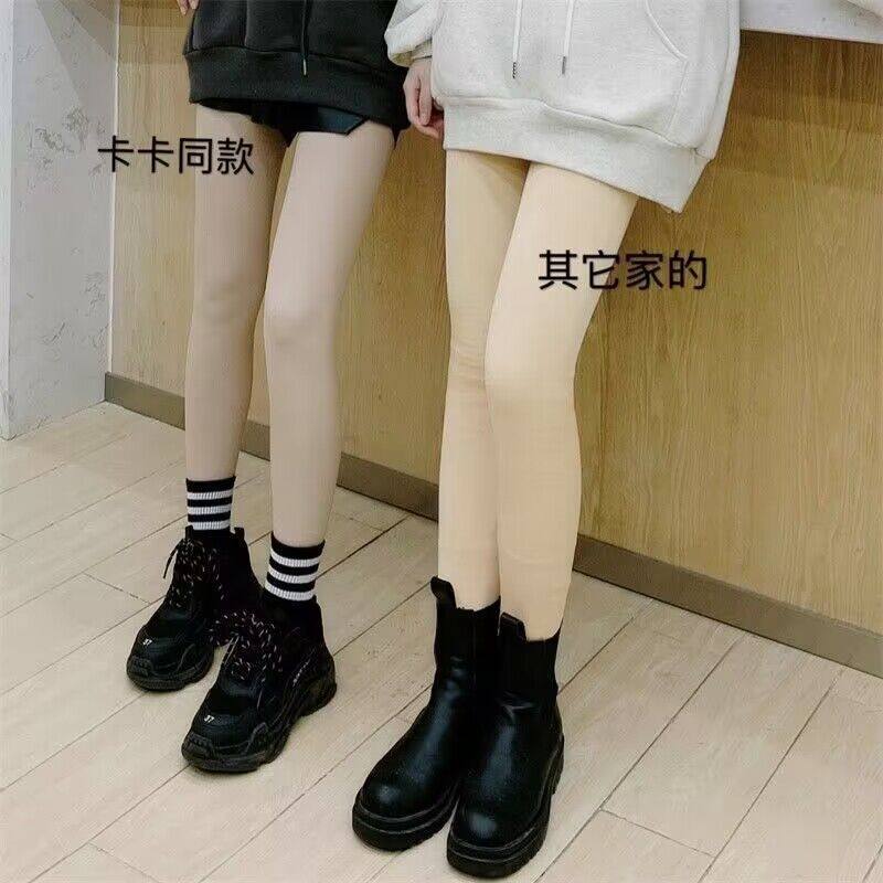 卡卡加绒心机自然连脚光腿丝袜