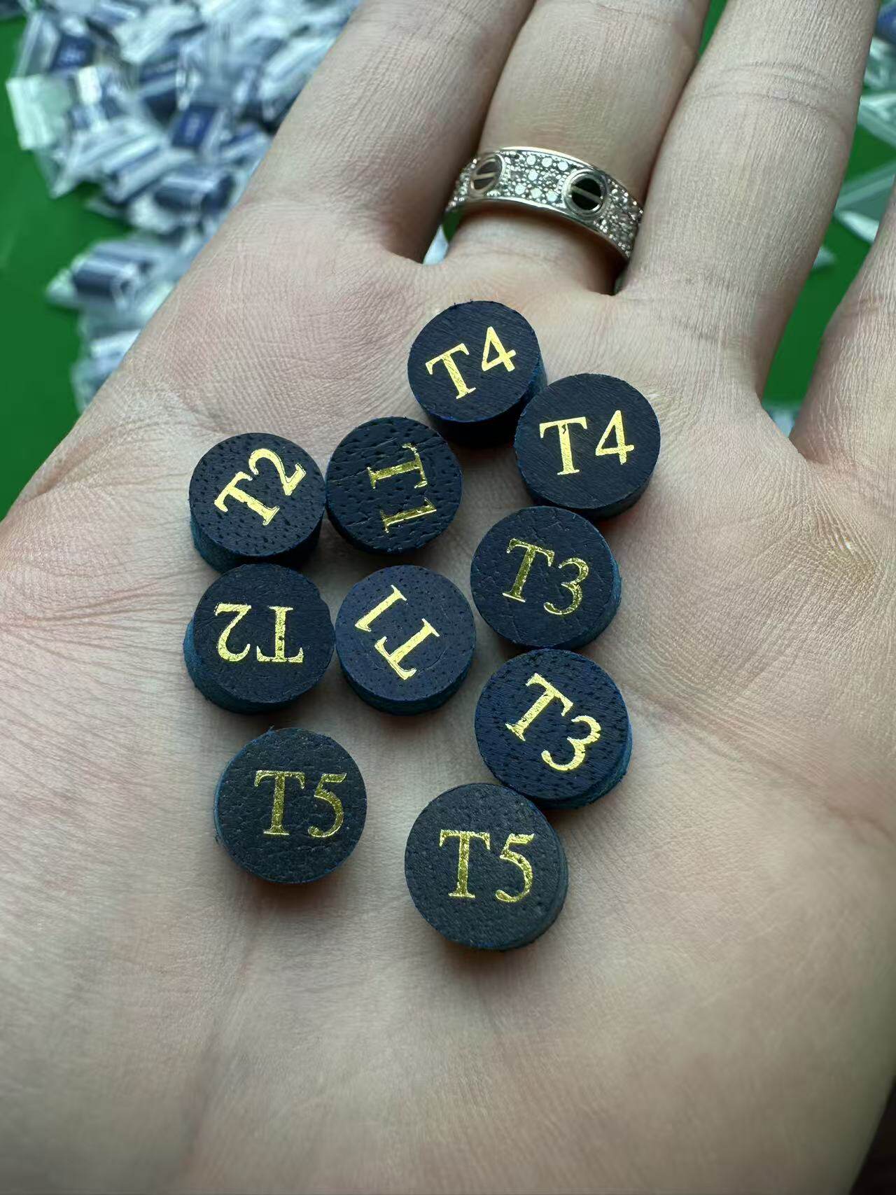 正品TT皮头 tt皮头 T1 T2 T3 T4 T5 皮头 2.0 中八斯诺克皮头