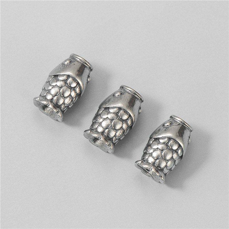 珠s925饰品纯银DIY手链手工桶小鱼锦鲤材料编绳串珠配件泰银隔珠,饰品/流行首饰/时尚饰品新,其他DIY饰品配件,淘宝优惠券,粉丝福利购,淘宝优惠卷