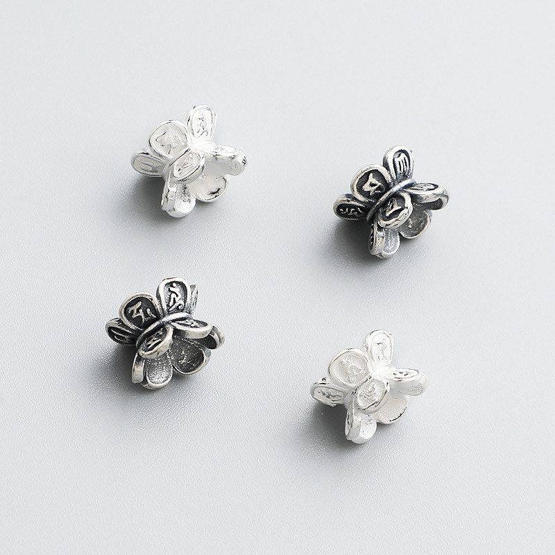 双面DIY手链串珠真言编绳六字泰银纯银S925花托配件项链隔珠莲花,饰品/流行首饰/时尚饰品新,其他DIY饰品配件,淘宝优惠券,粉丝福利购,淘宝优惠卷