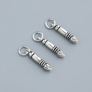 笔毛笔S925吊坠项链文昌纯银泰银挂件配件串珠手链DIY金榜题名