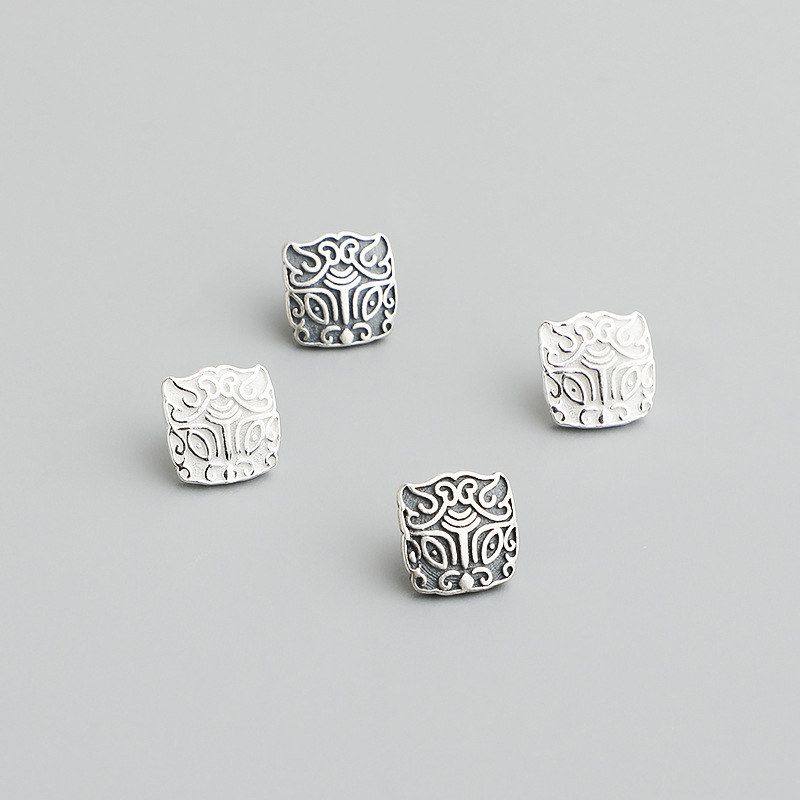 编织S925DIY纯银泰银扣子项链神兽连接手工饕餮手链纽扣隔珠配件,饰品/流行首饰/时尚饰品新,其他DIY饰品配件,淘宝优惠券,粉丝福利购,淘宝优惠卷