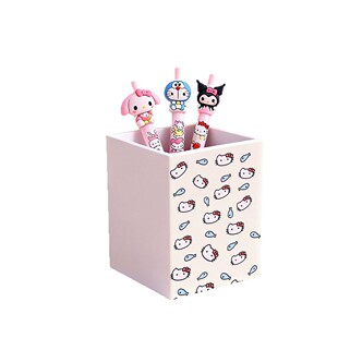 2025新款KT猫化妆刷收纳筒摆件学生收纳盒桌上宿舍办公高颜值笔筒