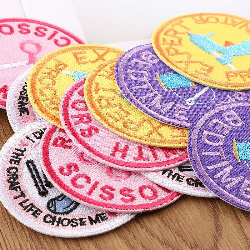 服装辅料电脑刺绣标圆形布贴补丁贴背胶徽章DIY胸章草莓绣花章仔,居家布艺,布贴,淘宝优惠券,粉丝福利购,淘宝优惠卷