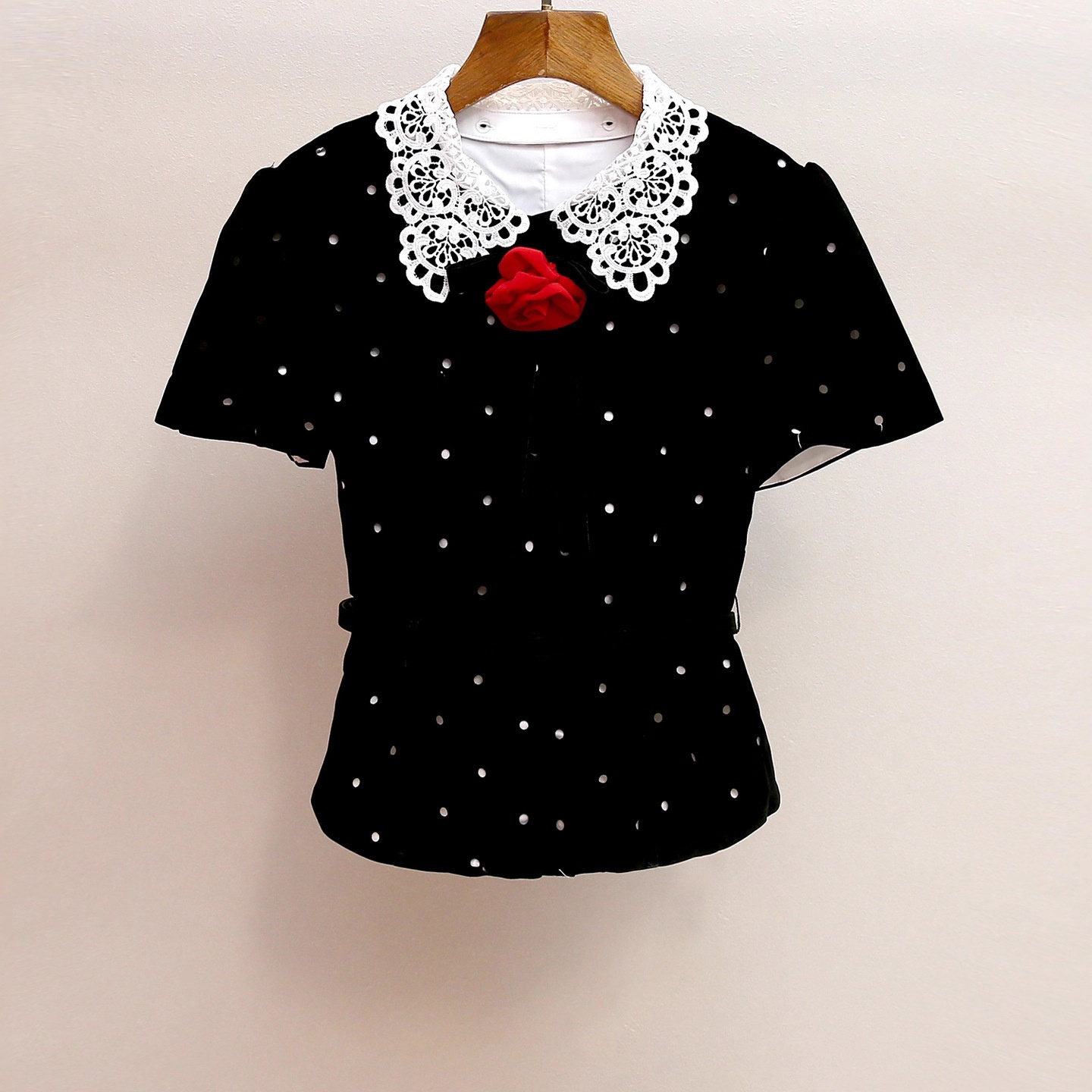 深圳南油高端女装秋季新款法式钉珠丝绒上衣网纱半身裙名媛套装女