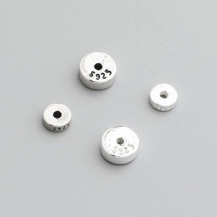 珠手工隔珠s925纯银串珠配件手链车轮圆形材料编绳隔片圆片DIY,饰品/流行首饰/时尚饰品新,其他DIY饰品配件,淘宝优惠券,粉丝福利购,淘宝优惠卷